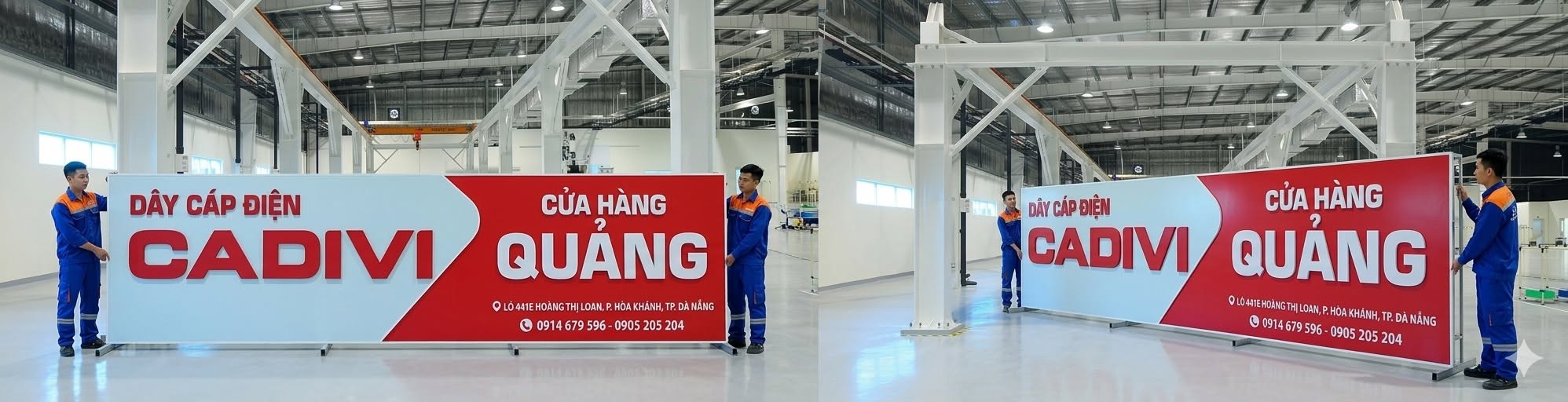 𝐂𝐨̂𝐧𝐠 𝐭𝐫𝐢̀𝐧𝐡 : Thi công bảng quảng cáo – Đại lý Dây Cáp Điện CADIVI